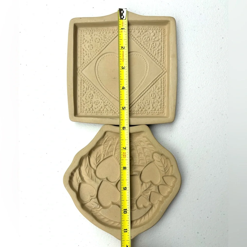 Vintage Cookie Mold Set | Stoneware | Brown Bag 1988‎ & 1992 - Hill Design